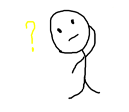 stick man hey sticker #15834166