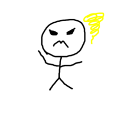 stick man hey sticker #15834168