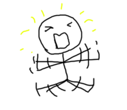 stick man hey sticker #15834171