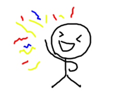 stick man hey sticker #15834173