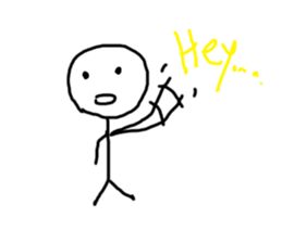 stick man hey sticker #15834175