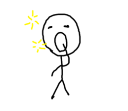 stick man hey sticker #15834177