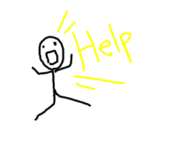 stick man hey sticker #15834178