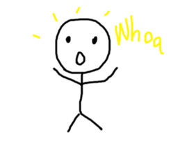 stick man hey sticker #15834179