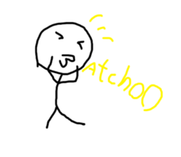 stick man hey sticker #15834181