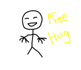 stick man hey sticker #15834182