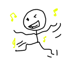 stick man hey sticker #15834183