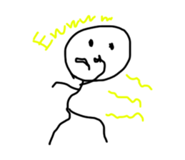 stick man hey sticker #15834185