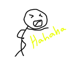 stick man hey sticker #15834186