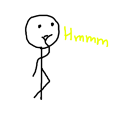 stick man hey sticker #15834187