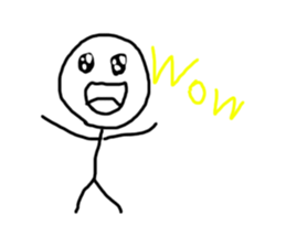 stick man hey sticker #15834192