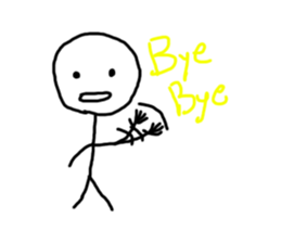 stick man hey sticker #15834193