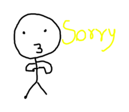 stick man hey sticker #15834195