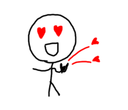 stick man hey sticker #15834197