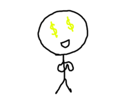 stick man hey sticker #15834199