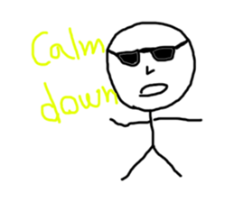 stick man hey sticker #15834201