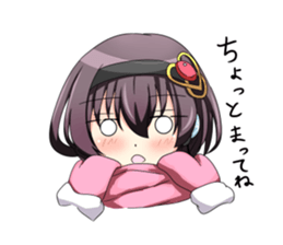 A muffler and a girl sticker #15834467