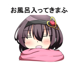 A muffler and a girl sticker #15834470