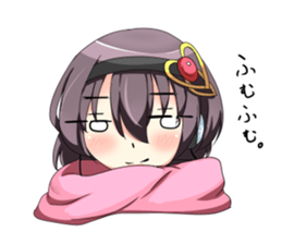 A muffler and a girl sticker #15834471