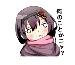 A muffler and a girl sticker #15834476