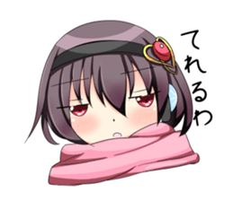 A muffler and a girl sticker #15834478