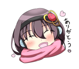 A muffler and a girl sticker #15834486