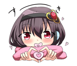 A muffler and a girl sticker #15834490