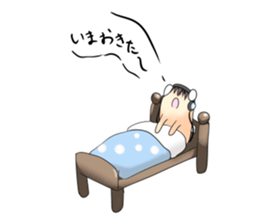 A muffler and a girl sticker #15834491