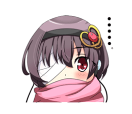 A muffler and a girl sticker #15834495