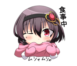 A muffler and a girl sticker #15834496