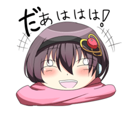 A muffler and a girl sticker #15834499