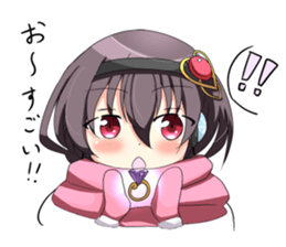 A muffler and a girl sticker #15834501