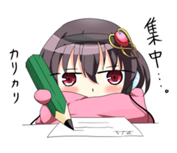 A muffler and a girl sticker #15834505