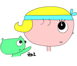 Princess and cat sticker #15836233