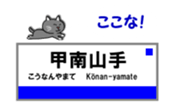 KOBE Station Name with Cats 2. sticker #15836337