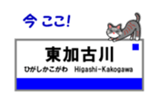 KOBE Station Name with Cats 2. sticker #15836358