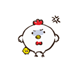 Fat chicken J sticker #15836457