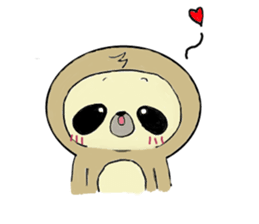 Work hard sloth sticker #15836474