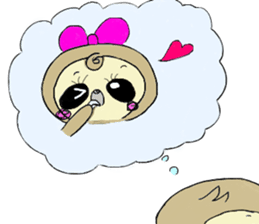 Work hard sloth sticker #15836483