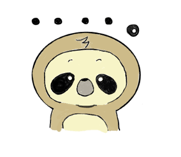 Work hard sloth sticker #15836496