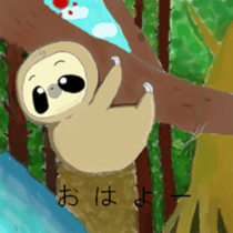 Work hard sloth sticker #15836501