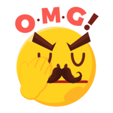 Moustache Moji sticker #15836755