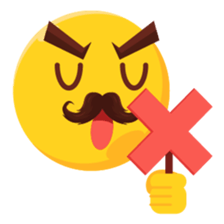 Moustache Moji sticker #15836759