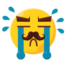 Moustache Moji sticker #15836760