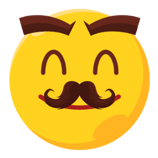 Moustache Moji sticker #15836763