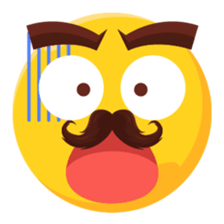 Moustache Moji sticker #15836766