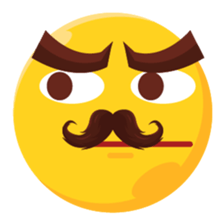 Moustache Moji sticker #15836767