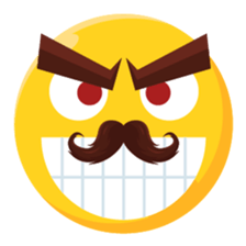 Moustache Moji sticker #15836769