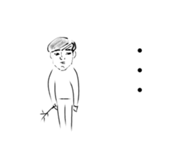 An expressionless man sticker #15837241