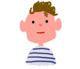 CURLY-BORDER-BOY sticker #15838450